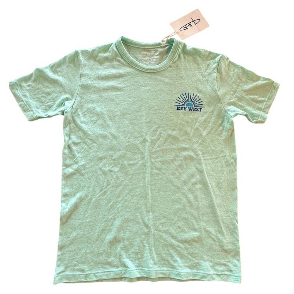 Garb Kids Key West Graphic T Shirt Youth Medium 7-8 Mint Green NWT‎
